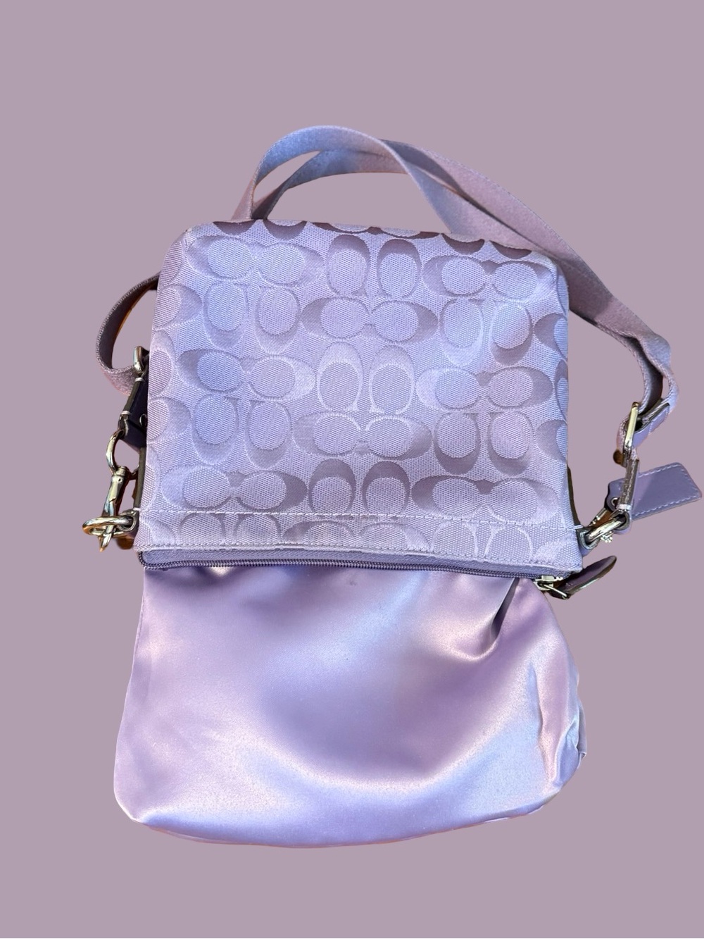 Authentic Coach Penelope Swingpack Crossbody Bag Purple/Lacender - Picture 6 of 7
